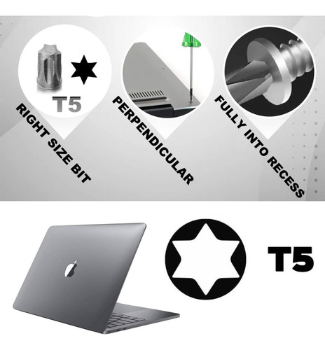 Kit Desarme Macbook Pro Retina Y Air - P5 T5 + Stick Abridor