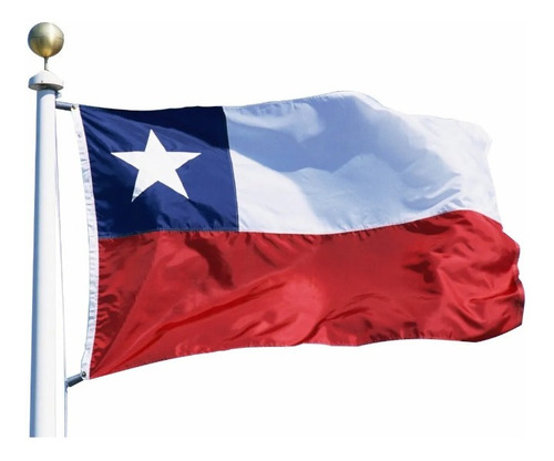 Bandera Chilena Bordada 90x135cms Excelente Calidad