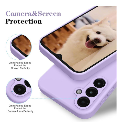 Funda Silicona Líquida Tpu Carcasa Para Galaxy A15+mica Púrpura Samsung Galaxy A15 4g/5g