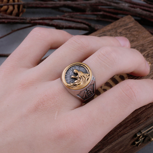 Anillo De Hip Hop De Acero Inoxidable Con Forma De Cabeza De