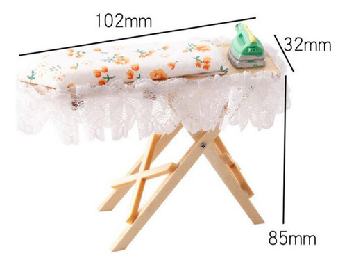 2 Juego De Mesa De Planchado De Hierro En Miniatura Para
