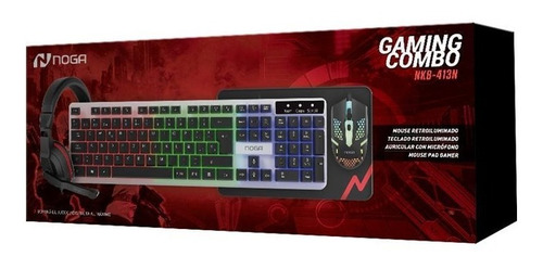 Imagen 8 de 8 de Kit Gamer 4 En 1 Noga Nkb-413 Teclado Mouse Auriculares Pad