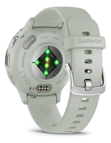 Reloj Garmin Venu 3s Oxímetro Smartwatch Sage Gray 41mm Color Del Bisel Plateado