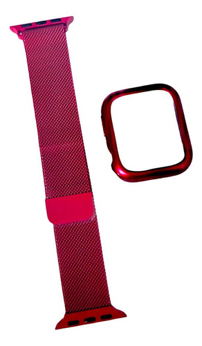 Pack Funda Correa Metálica Para Applewatch 384041mm Serie4 5