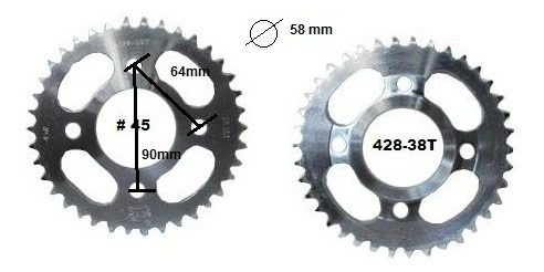 Refacción Sioux 125 Sprocket Trasero