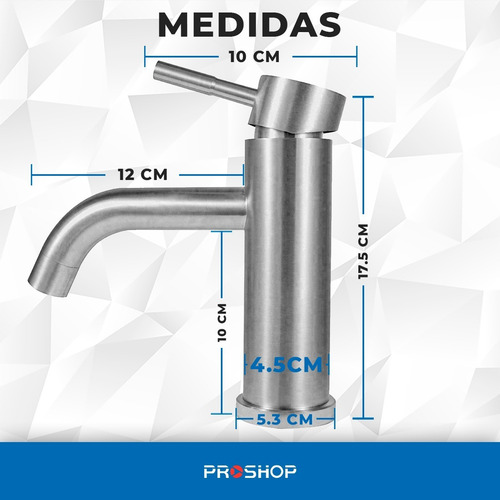 Imagen 3 de 10 de Grifería Canilla Baño Bacha Premium De Acero - Nero Original