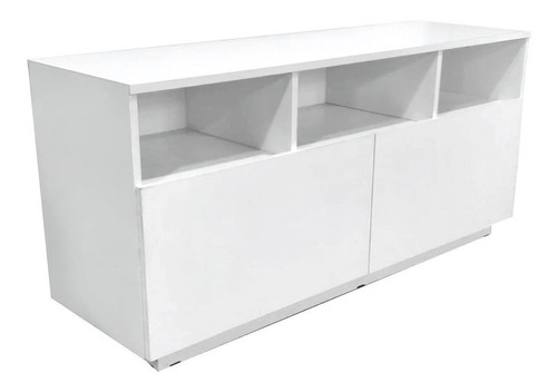 Imagen 4 de 10 de Rack Mesa De Led Tv Moderna Melamina Minimalista Blanco
