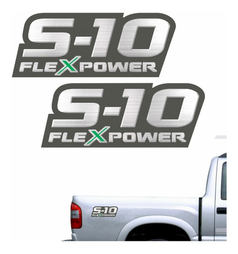 Adesivo Chevrolet S10 Flexpower Verde 2009 S10009 Flex Power