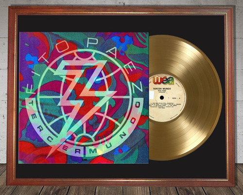 Fito Paez Tercer Mundo Tapa Lp Y Disco De Oro En Cuadro