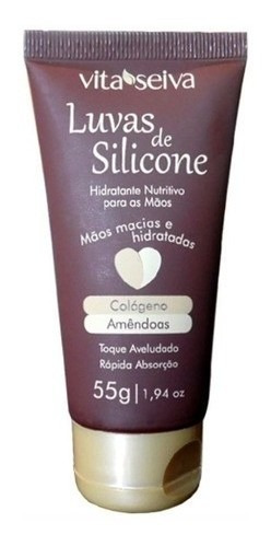 Imagem 2 de 5 de Kit 3 Un Luva De Silicone Amendoa C/ Colageno Vita Seiva