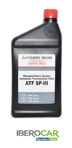 Imagen 1 de 4 de Aceite Atf - Sp Ill Original Mitsubishi Quarts 946 Ml.