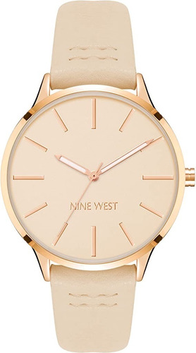 Nine West ® | Nw/2752rgtp | Reloj Mujer | Original Color de la correa Beige Color del bisel Dorado rosa Color del fondo Beige