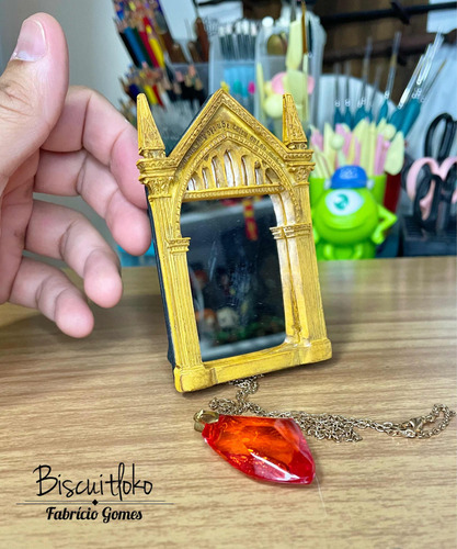 Miniatura Espelho Ojesed E Pedra Filosofal Harry Potter