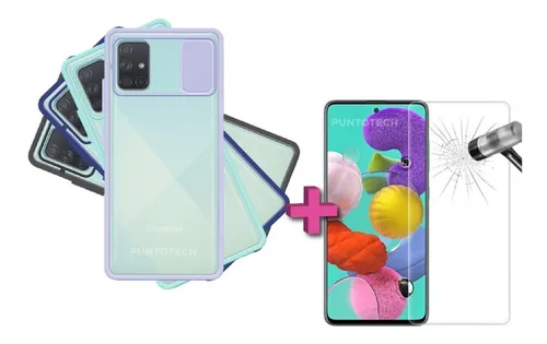 comprar Protector Samsung A12  Cubre Cámara + Vidrio Templado 9h