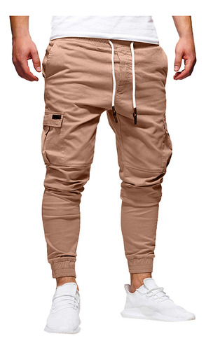 Pantalones De Moda Para Hombre, Deportivo, Color Puro, Venda