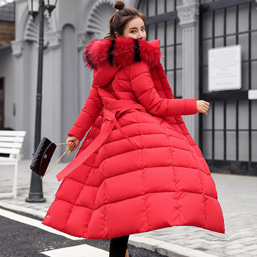 Chaqueta De Plumón Con Capucha Y Cuello De Piel Largo Y Desm