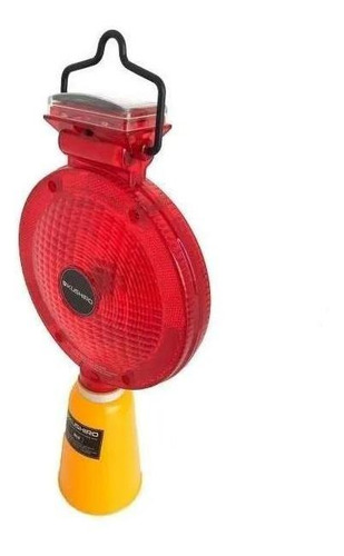 Baliza Intermitente Vial Cono 6 Led Luz Solar Recargable