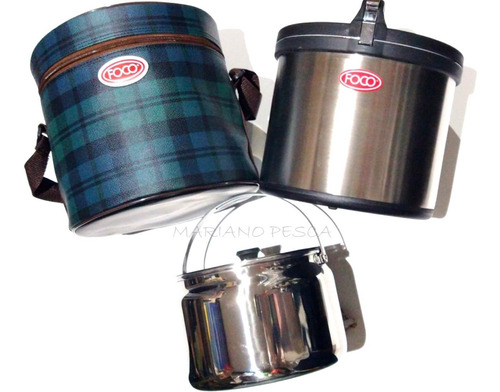 Vianda Con Olla Foco Acero Inoxidable 4 Lts Comida Caliente