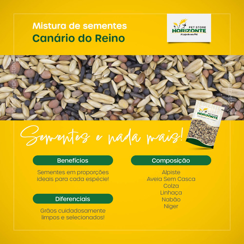 Mistura Canário 40kg Canaril Criador Pacote Econômico