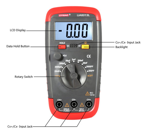 L Medidor Digital Uyigao Ua6013l