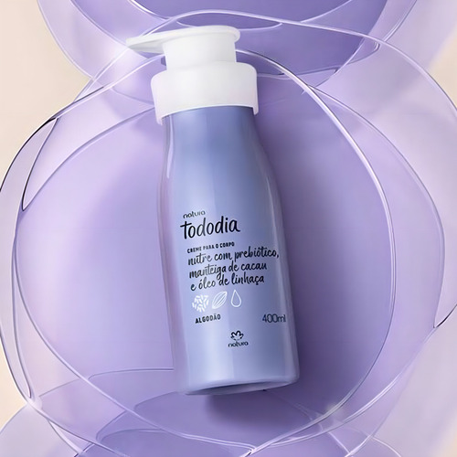 Crema para cuerpo Natura Tododia Algodón en pote de 400mL/400g