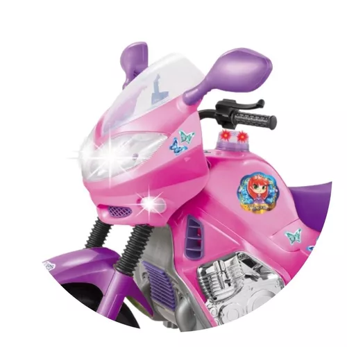 Moto Infantil Fada 6V Rosa/Lilás 1210L - Magic Toys