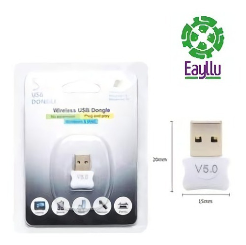 Imagen 1 de 4 de Adaptador Emisor Receptor Bluetooth 5.0 Usb Dongle Eayllu