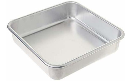 Nordic Ware Molde Cuadrado 8puLG X 8puLG, Aluminio, Plateado