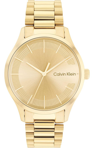Reloj De Pulsera De Eslabones Y Acero Chapado En Oro Iónico