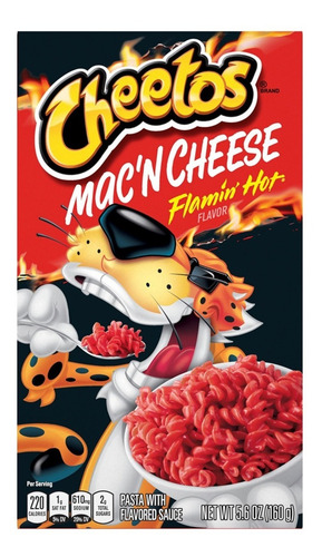Imagen 3 de 6 de Cheetos Macarrones Con Queso Picantes 5.6 Oz (160g) Envio Ya