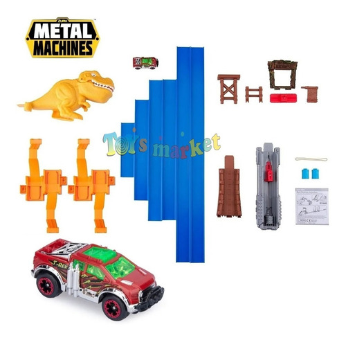 Imagen 6 de 9 de Pista Dinosaurio Metal Machines Zuru Dino Con Auto Wheels