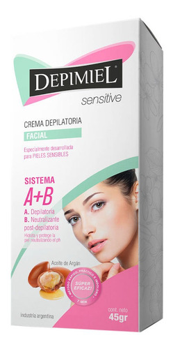 Crema Depilatoria Facial Depimiel Piel Sensible A+b X 45 Gr