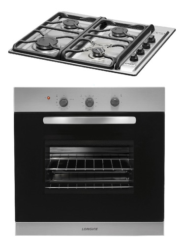 Combo23 Gas Longvie Horno H1500xf + Anafe A6600xf