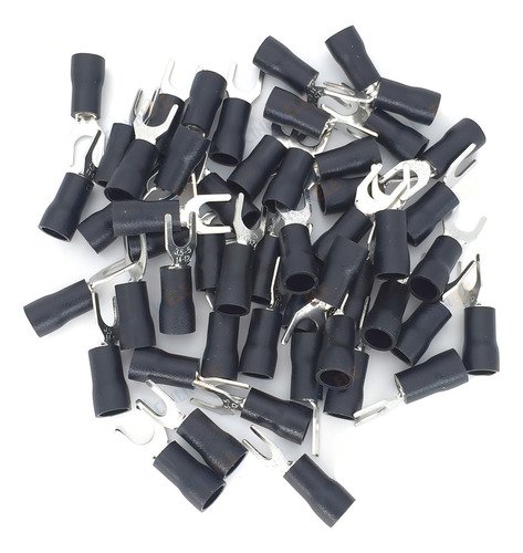 10 Pçs Terminal Pré Isolado Garfo Fio 4mm Furo 5,3mm