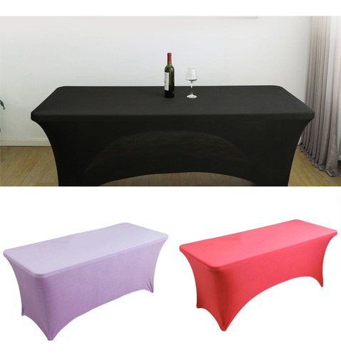 (bk-b) Mantel Rectangular Ajustado De Poliéster S