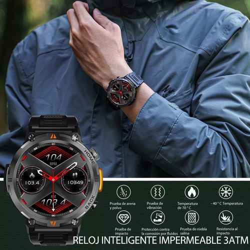 Xinnuo Smartwatch Eiggis Ke3 Reloj Inteligente Con Linterna 3atm