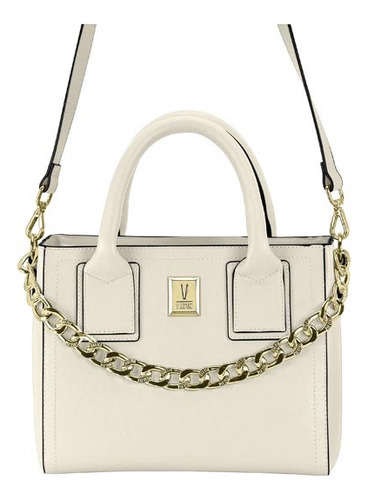 Bolsa Feminina Tiracolo Vizzano Corrente Moderna Elegante Cor Branco