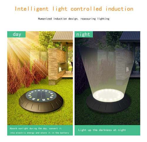 Luces De Suelo Para Exteriores Con 16 Led, Multicolor, Cambi