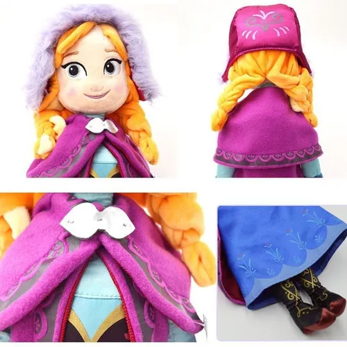 40/50cm Boneca de pelúcia congelada Princesa Anna Elsa Bonecas Brinquedo de  Pelúcia Para Presente de Aniversário das Crianças