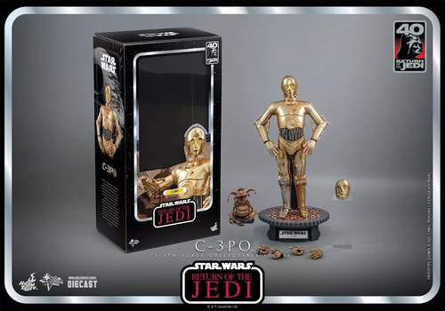 Boneco C-3po Star Wars Hot Toys Action Figure Yoda Darth Obi