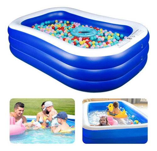 Piscina Inflable Para Niños, 102 X 67 X 21 Pulgadas, Centro