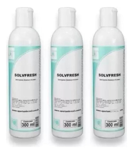 Kit C/3 Solvfresh Detergente Desengordurante Spartan 300ml