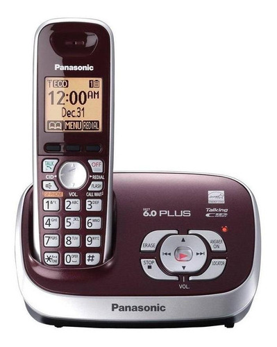 Telefone Panasonic  KX-TG6572R sem fio - cor vinho
