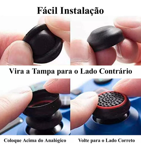 Kit 4 Pares De Grip Borracha P Controle Borrachinha Skin