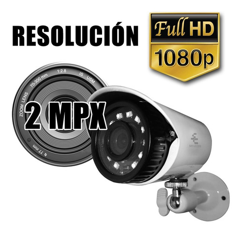Imagen 3 de 7 de Camara Cctv Seguridad Exterior Bullet Vigilancia Metalica