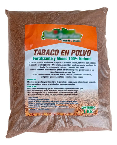 Plaguicida Y Abono (tabac0 En Polvo) 1kg