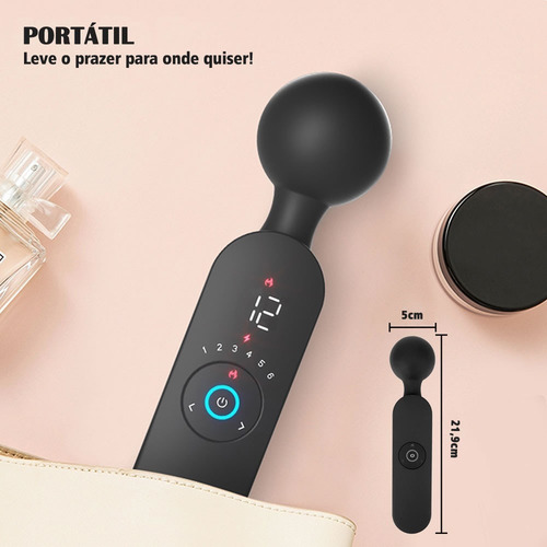 Masajeador Magic Wand, calentamiento de velocidades