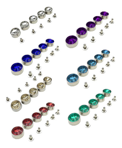 2 Set De 3x5 Remaches Brillantes Para Embellecer 2 Piezas