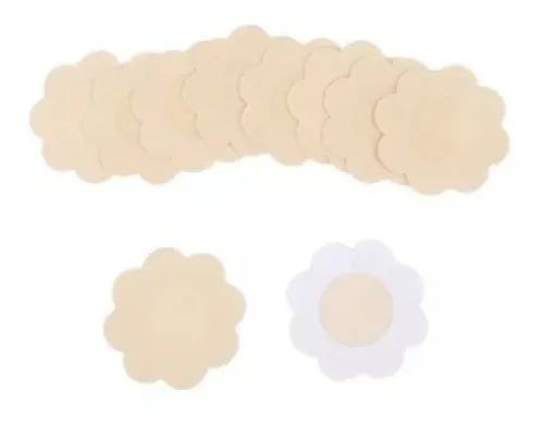 Cubre Pezones X 5 Pares Adhesivo Desechable Modelo Flor