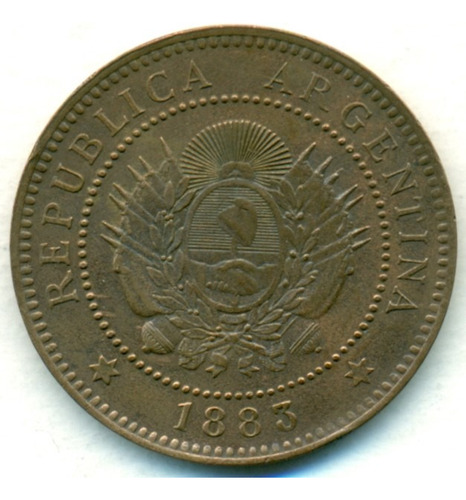 Argentina Moneda De Cobre Un Centavo 1883 Exc+ 